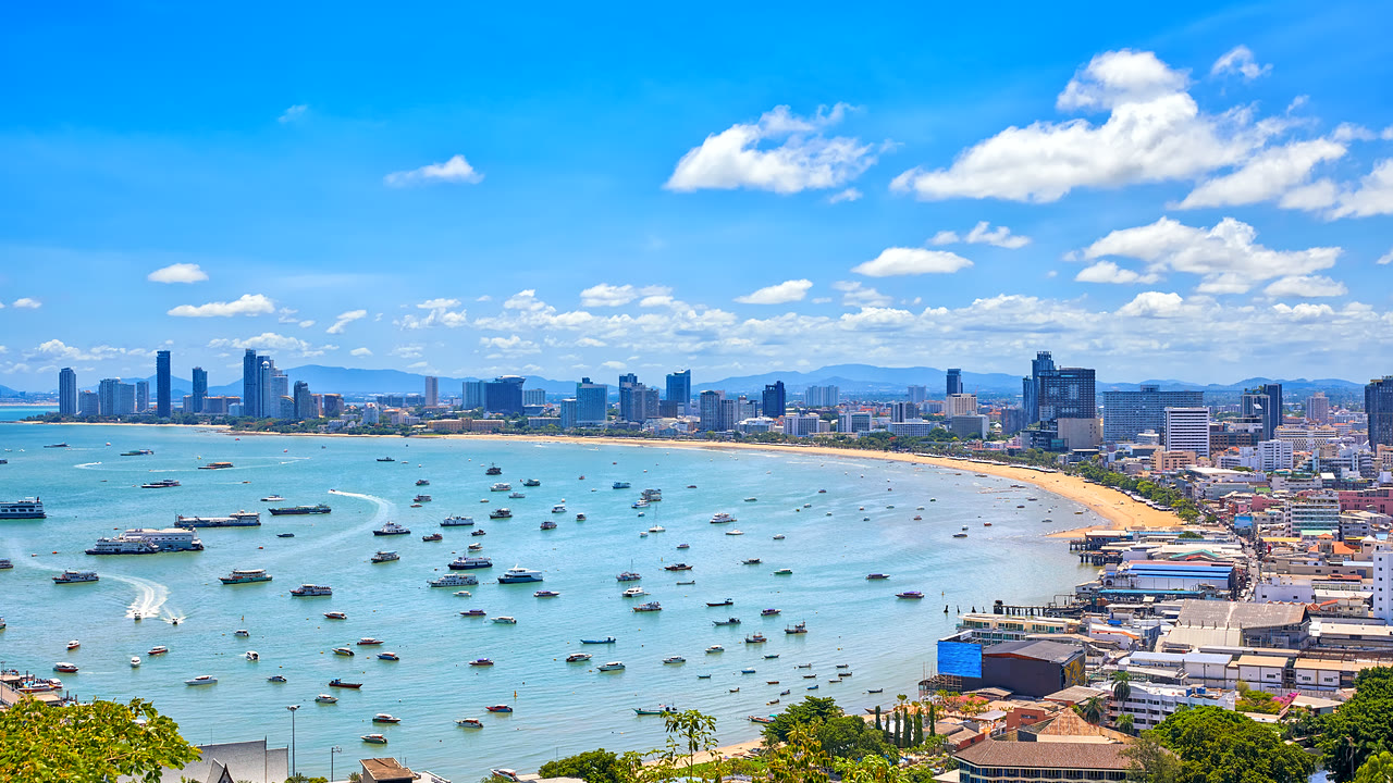 Pattaya, baie et front de mer