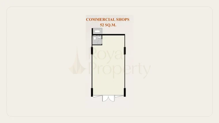 Планировка коммерческого помещения 52 кв.м The Olive Naiyang