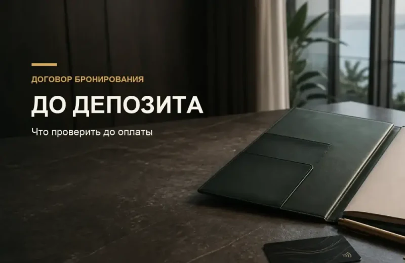 Договор бронирования и условия до внесения депозита