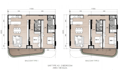Highland Park Residences – 2 bedroom(108m)-A1-A3
