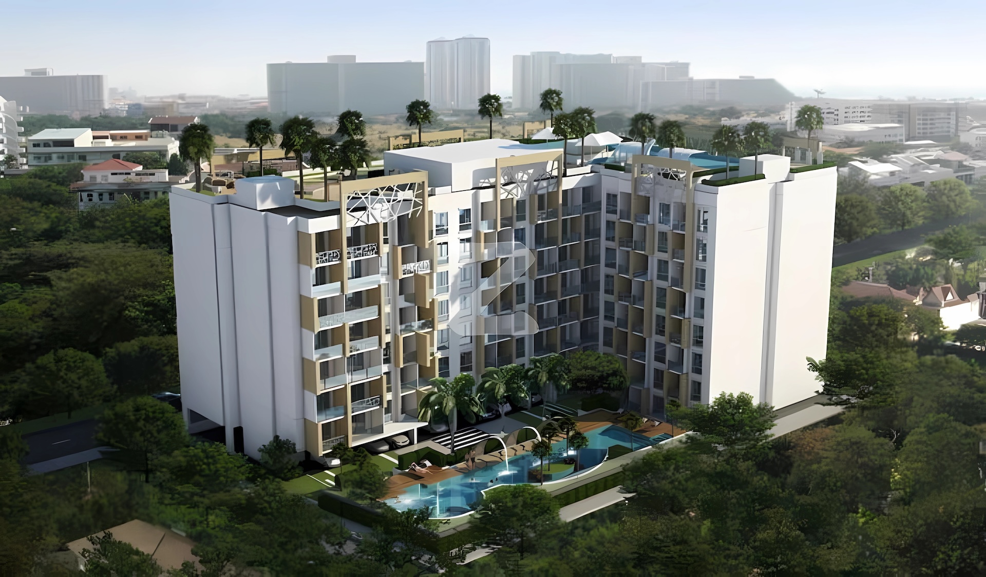 Паттайя жилой комплекс. Water Park condominium Паттайя. Пратамнак Хилл Паттайя. Water Park Condo Pratumnak Pattaya. Таиланд новостройки.