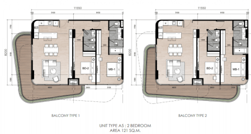 Highland Park Residences – 2 bedroom-A5