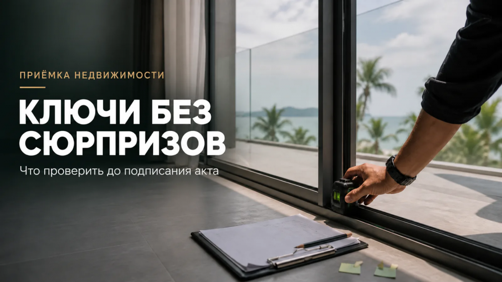 Осмотр готовой квартиры перед передачей ключей в Таиланде