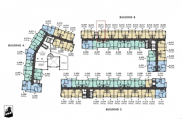 The Embassy — апартаменты с 1 спальней, 33 m² ID578097 — фото объекта 5, Паттайя
