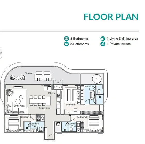 Laguna Beach Residences Bayside — апартаменты с 3 спальнями, 163-359 м² — фото объекта 2, Пхукет