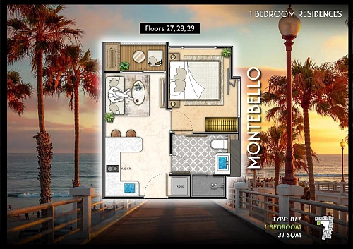 The Riviera Santa Monica — планировка квартиры 15