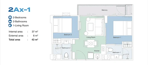 Skypark Celeste — планировка квартиры 3