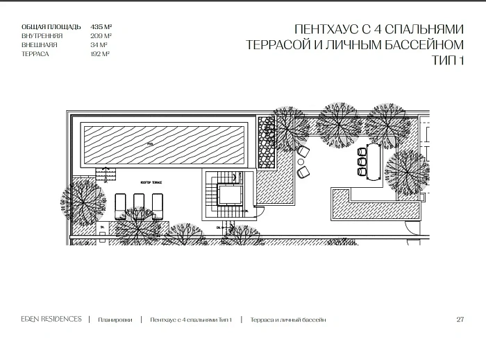 Eden Residences — пентхаус с 4 спальнями, 381 м² — фото объекта 9, Пхукет