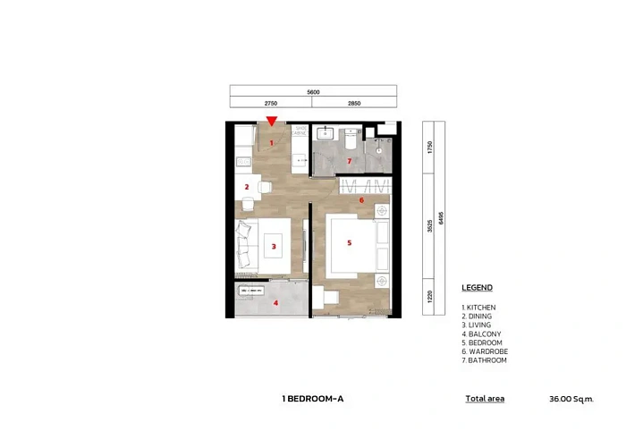 The Ozone Oasis Condo — апартаменты с 1 спальней, 40- 48 м² — фото объекта 7, Пхукет
