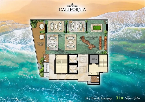 The Riviera California — план этажа 22