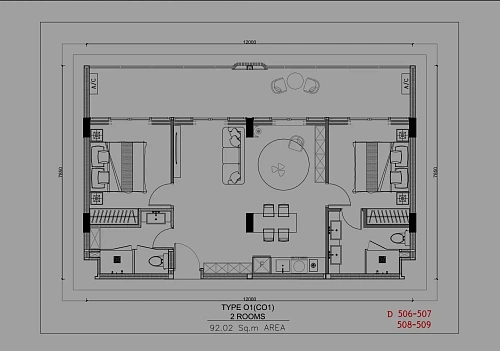 Sunshine Beach Resort — планировка квартиры 2