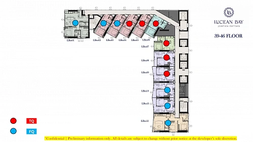 Lucean Bay Jomtien Pattaya — план этажа 6