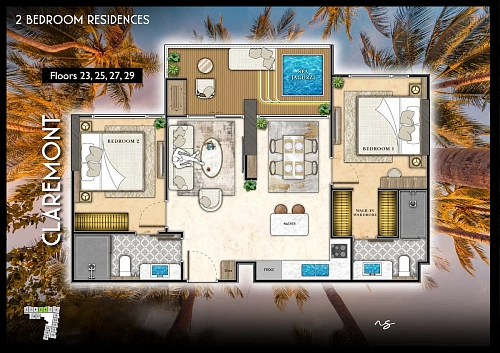 The Riviera Santa Monica — планировка квартиры 28