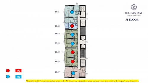 Lucean Bay Jomtien Pattaya — план этажа 10