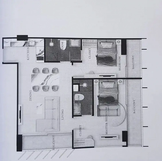 Copacabana Jomtien — апартаменты с 1 спальней, 34.6 м² ID578092 — фото объекта 21, Паттайя