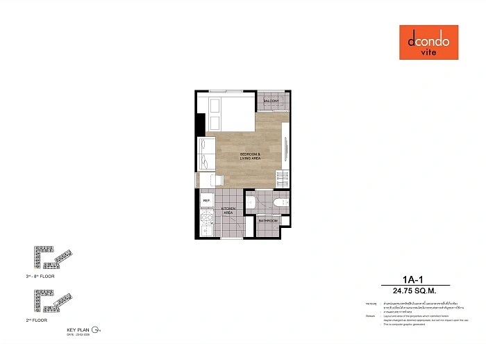 Dcondo Vite — апартаменты с 1 спальней, 23.5-27 м² — фото объекта 4, Паттайя