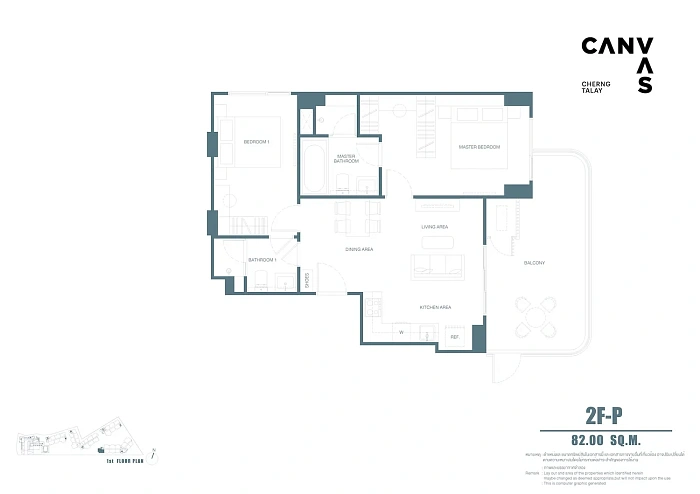 Canvas Cherngtalay — апартаменты с 2 спальнями, 59-105 м² — фото объекта 30, Пхукет