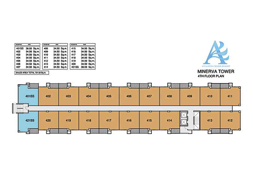 Atlantis Condo — план этажа 4