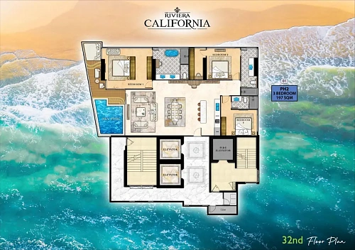 The Riviera California — план этажа 23