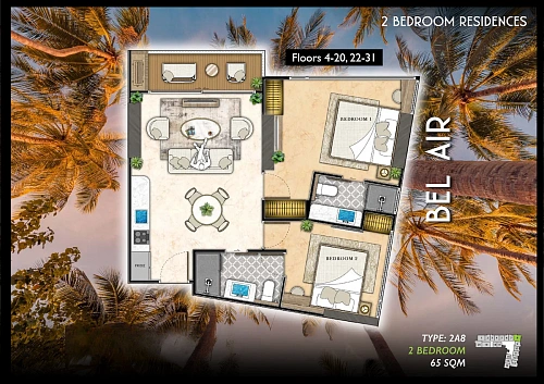 The Riviera Santa Monica — планировка квартиры 25