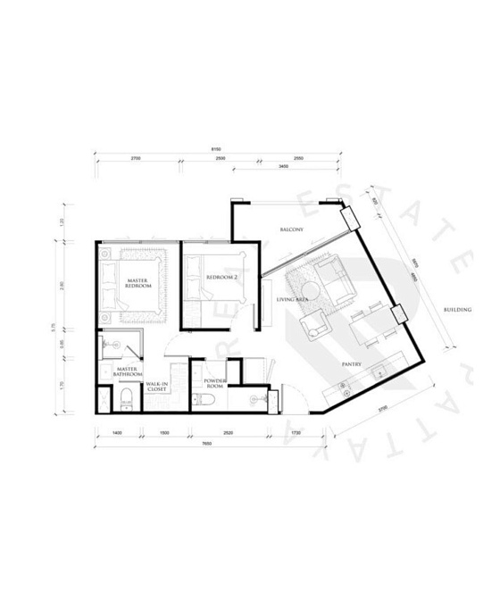 The Embassy — апартаменты с 2 спальнями, 51 - 102 м² — фото объекта 30, Паттайя