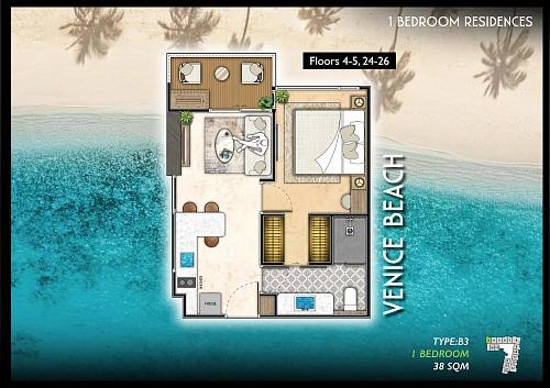 The Riviera Santa Monica — планировка квартиры 3