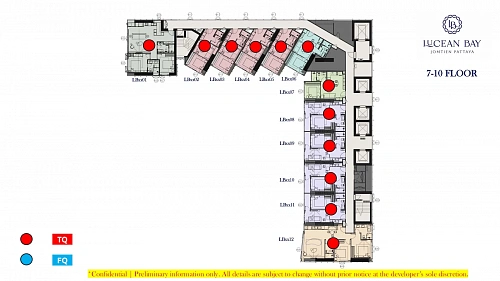 Lucean Bay Jomtien Pattaya — план этажа 2
