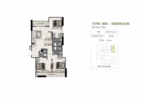 Siam Oriental Beach — планировка квартиры 22