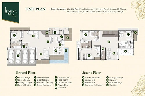 LUMINA Luxury Pool Villa Pattaya — планировка квартиры 3