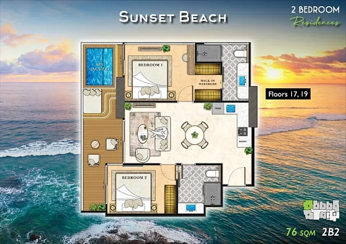 The Riviera California — планировка квартиры 24