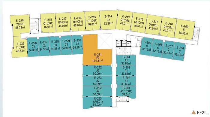 Sunshine Beach Resort — апартаменты с 2 спальнями, 52.39 m² C2 — фото объекта 9, Пхукет