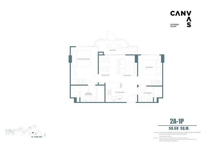 Canvas Cherngtalay — апартаменты с 2 спальнями, 59-105 м² — фото объекта 27, Пхукет