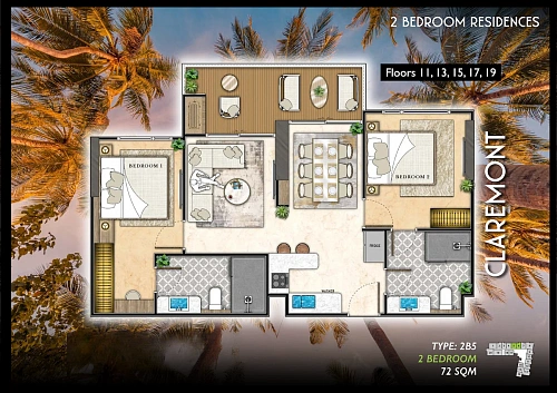 The Riviera Santa Monica — планировка квартиры 27