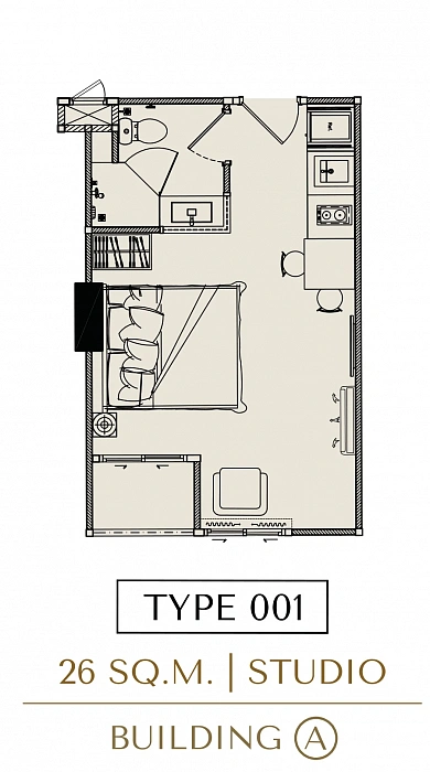 Love It Wongamat — студия, 26-27 м² — фото объекта 3, Паттайя