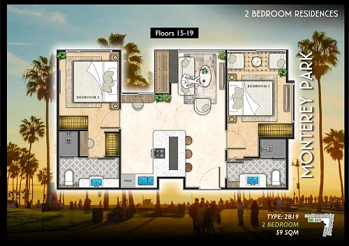 The Riviera Santa Monica — планировка квартиры 23