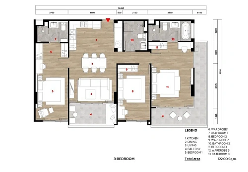 The Ozone Oasis Condo — планировка квартиры 5