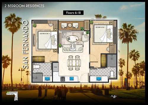 The Riviera Santa Monica — планировка квартиры 19