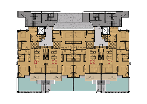 Cetus Beachfront — план этажа 4