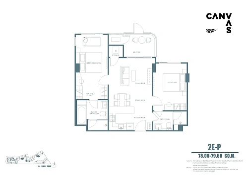 Canvas Cherngtalay — планировка квартиры 16