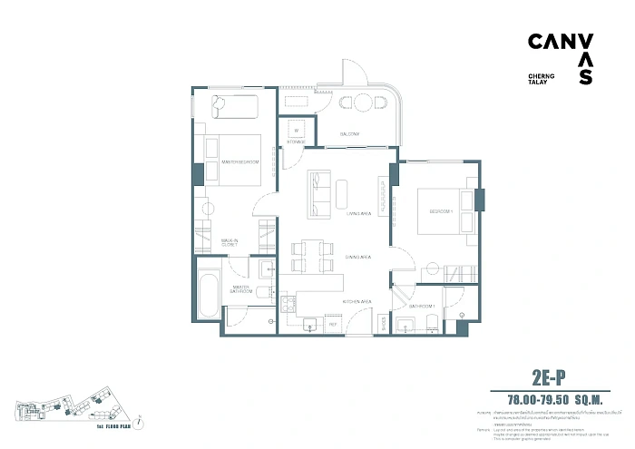 Canvas Cherngtalay — апартаменты с 2 спальнями, 59-105 м² — фото объекта 17, Пхукет