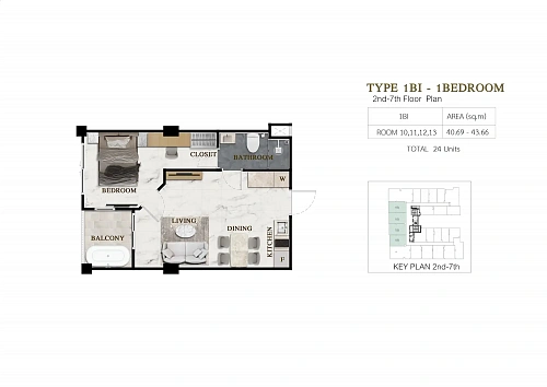 Siam Oriental Beach — планировка квартиры 17