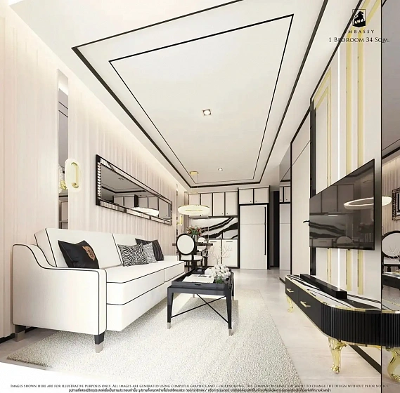 The Embassy — апартаменты с 1 спальней, 33 m² ID578097 — фото объекта 3, Паттайя