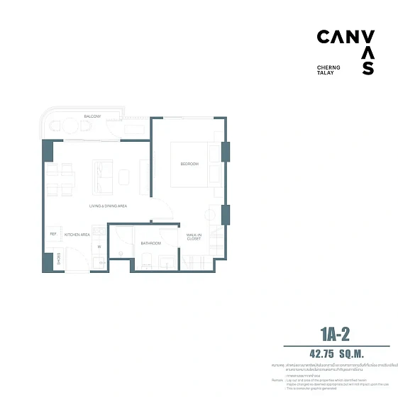 Canvas Cherngtalay — апартаменты с 1 спальней, 41-49 м² — фото объекта 3, Пхукет