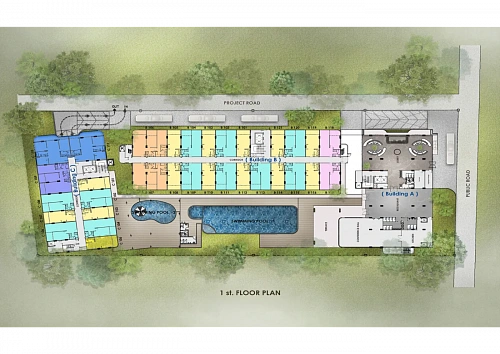 Wallaya Residence Nai Harn — план этажа 1