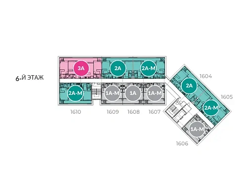 Laguna Lakeside Residence 2 — план этажа 6