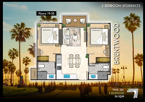 The Riviera Santa Monica — планировка квартиры 20