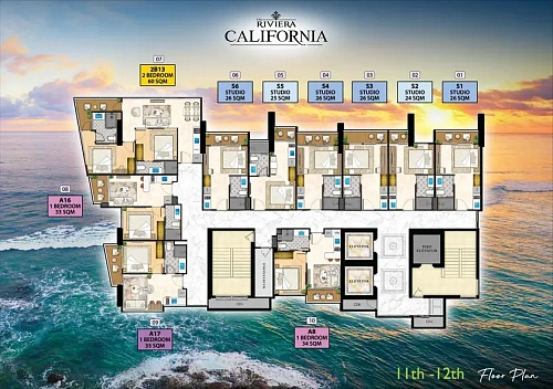 The Riviera California — план этажа 8