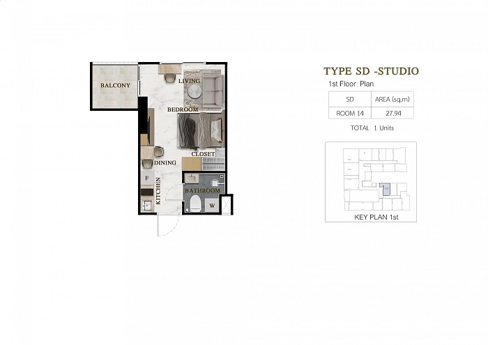 Siam Oriental Beach — студия, 22-28 м² — фото объекта 8, Паттайя
