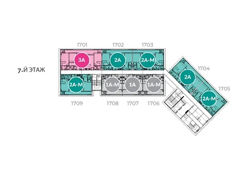 Laguna Lakeside Residence 2 — план этажа 7