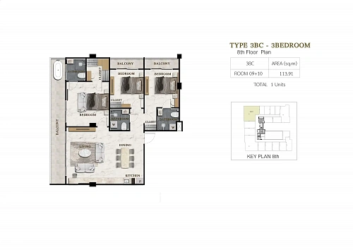 Siam Oriental Beach — планировка квартиры 23